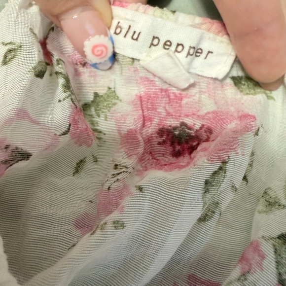 Blu Pepper Pink and Green Floral Dress - Picture 3 of 3